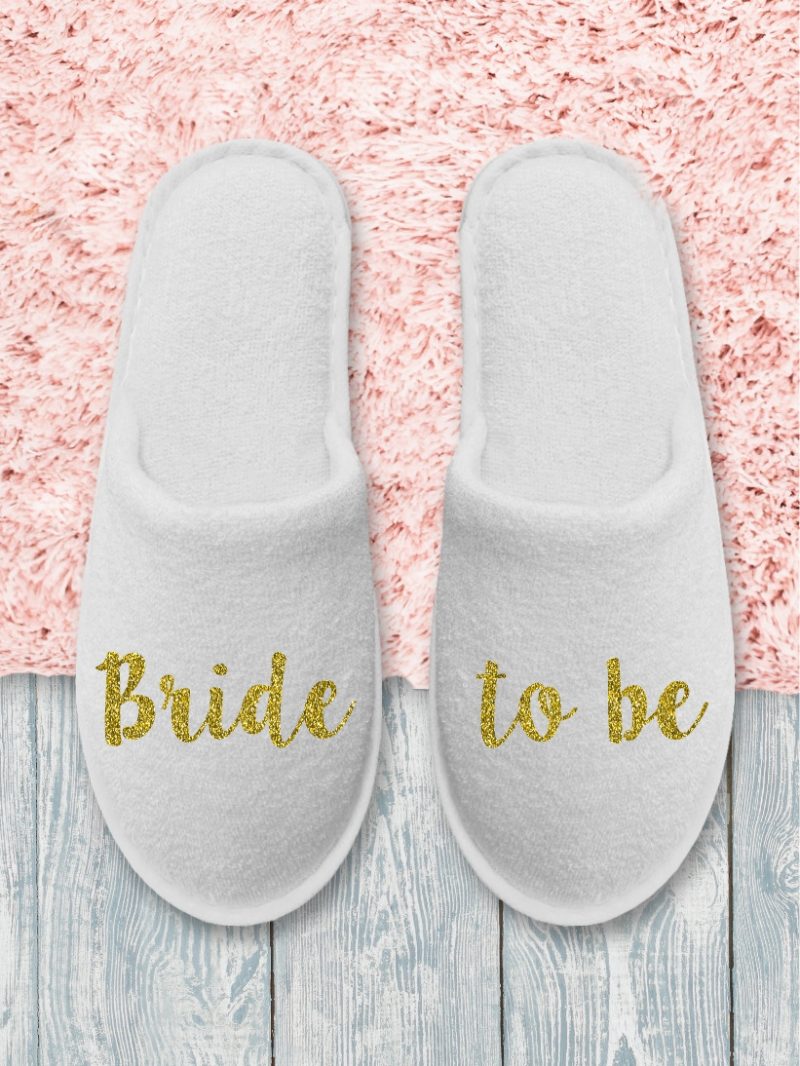 Papuci Bride to Be Auriu