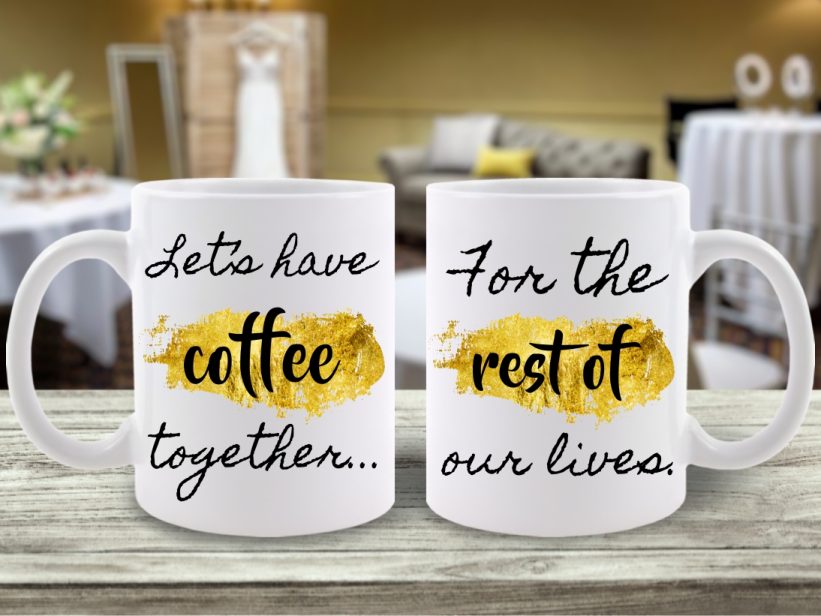Set Căni Cuplu Let's Get Coffee Together