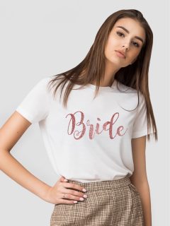 TRICOU BRIDE GLITTER ROSE GOLD