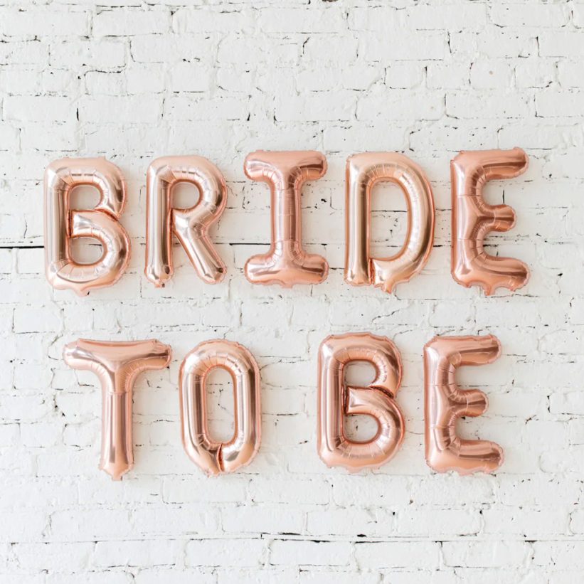 Baloane Bride To Be Rose Gold 40 cm