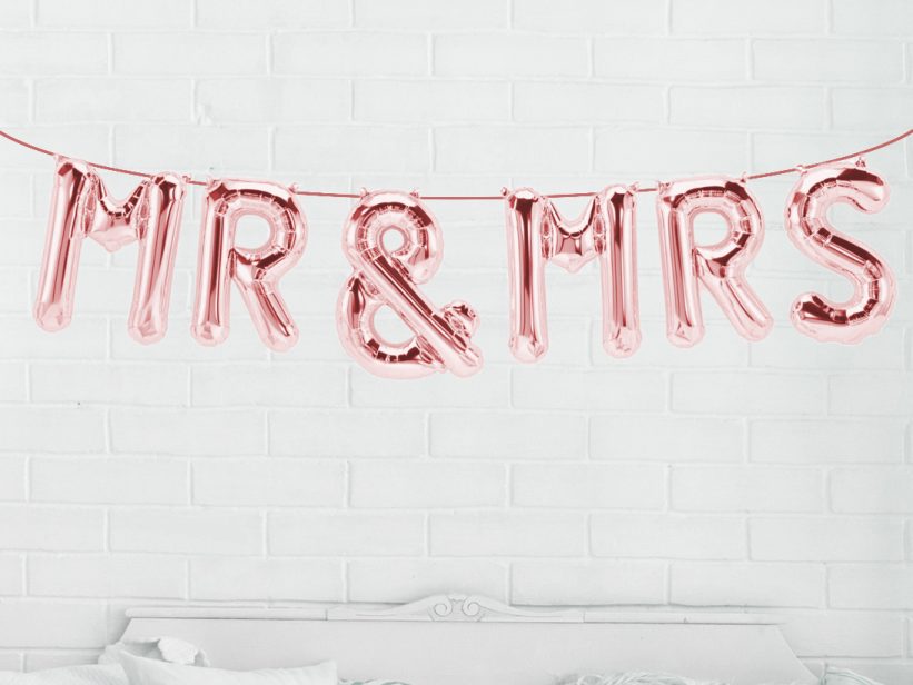 Baloane Mr and Mrs Rose Gold