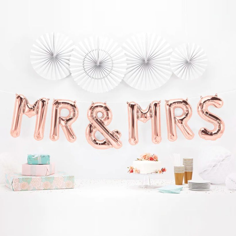 Baloane Mr and Mrs Rose Gold