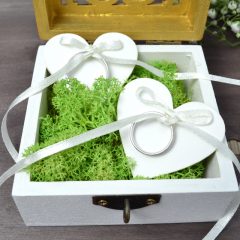 CUTIE VERIGHETE LEMN ALB CU AURIU 2