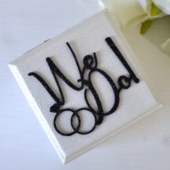 Cutie Verighete Lemn Alba 2