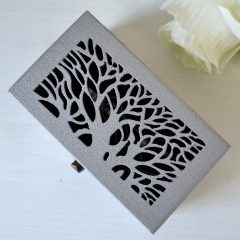 Cutie Verighete Lemn Argintiu 3