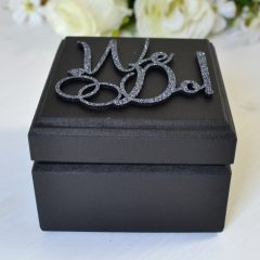 Cutie Verighete Lemn Neagra