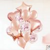 SET BALOANE FOLIE SI CONFETI ROSE GOLD