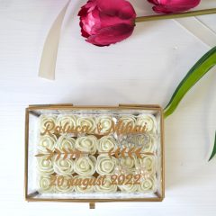 CUTIE VERIGHETE STICLA SI TRANDAFIRI MARE 3