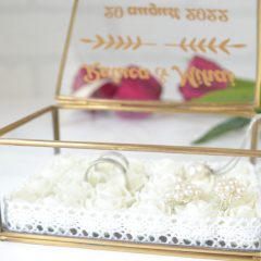 CUTIE VERIGHETE STICLA SI TRANDAFIRI MARE 4