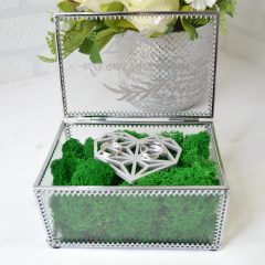 CUTIE VERIGHETE ARGINTIE INIMA ORIGAMI 5