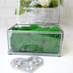 CUTIE VERIGHETE ARGINTIE INIMA ORIGAMI 8