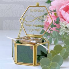 CASETA HEXAGONALA MINI CU DATA SI INITIALE 6