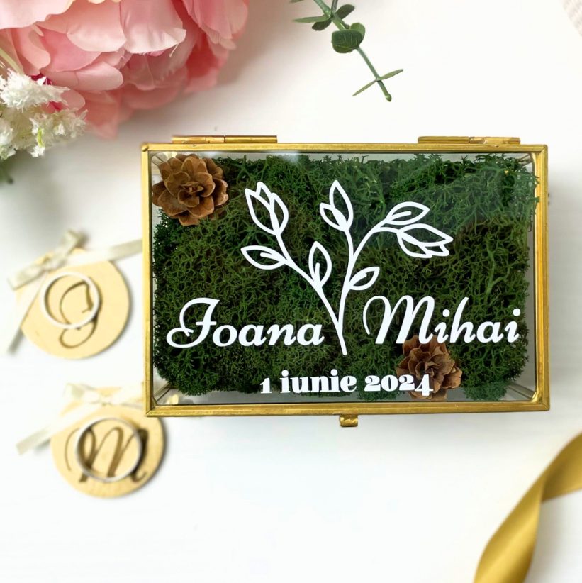 Cutie Verighete cu Licheni Flower Love