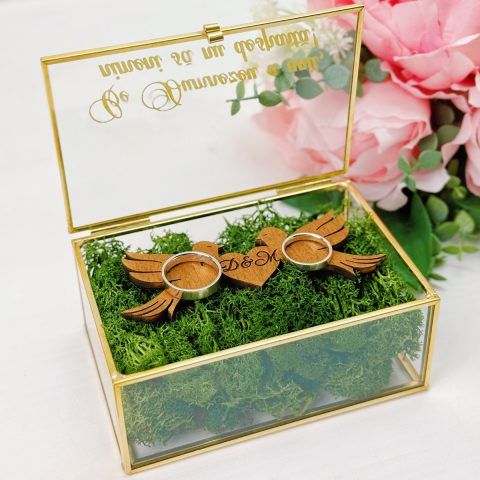 Casetă Verighete Sticlă Love Birds Ver