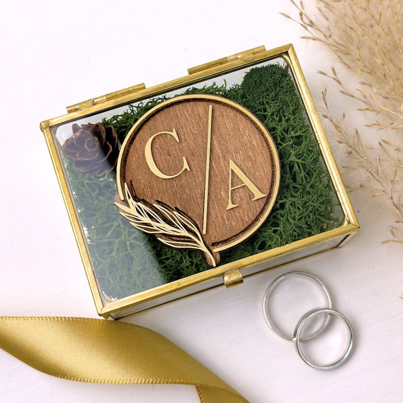 Casetă Personalizată Verighete Natural Circle