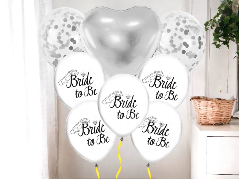 Set Baloane Petrecere Bride To Be Argintii