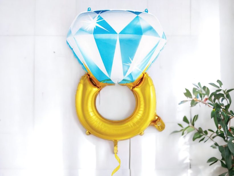 Balon Inel Diamant Auriu