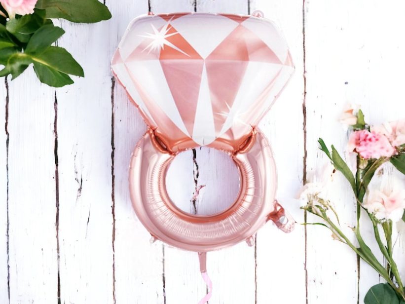 Balon Inel Diamant Rose Gold