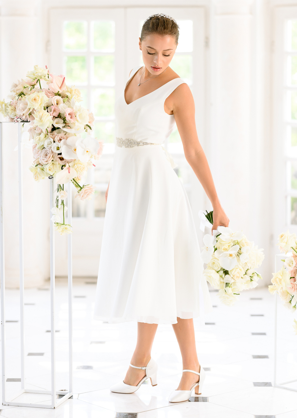 SANDALE DE MIREASA BELLE AMBER PANTOFI DE MIREASA