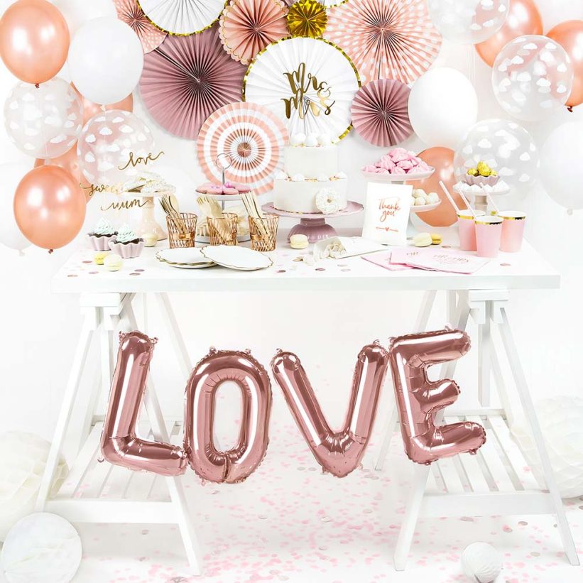 Baloane Litere Love Rose Gold