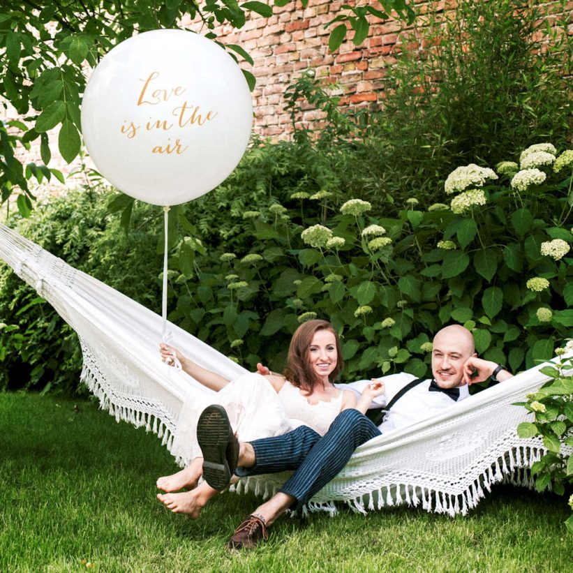 Balon Jumbo Love Is In The Air Auriu