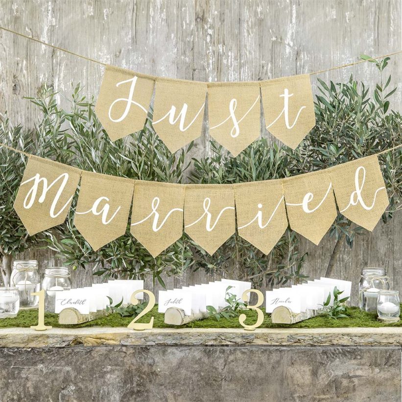 Banner Garden Party Just Married