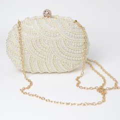 CLUTCH MIREASA OVAL IVOIRE