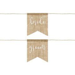 DECORATIUNI SCAUN BRIDE GROOM NATURAL WHITE