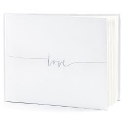 GUEST BOOK ALB ARGINTIU LOVE