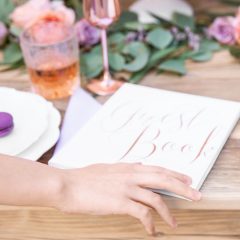 GUEST BOOK NUNTA ALB ROSE GOLD