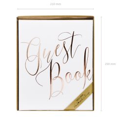 GUEST BOOK NUNTA ALB ROSE GOLD