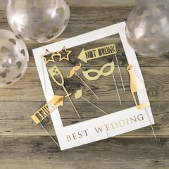 PHOTO PROPS NUNTA CU BALOANE SI RAMA MARE