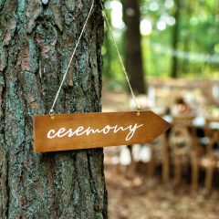 PLACUTA LEMN INDICATOR CEREMONIE