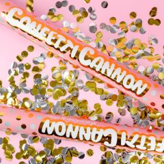 TUN CONFETTI ARGINTIU CU AURIU