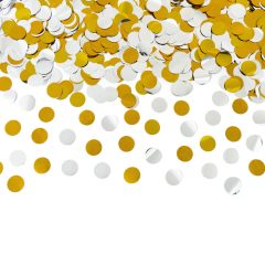 TUN CONFETTI ARGINTIU CU AURIU