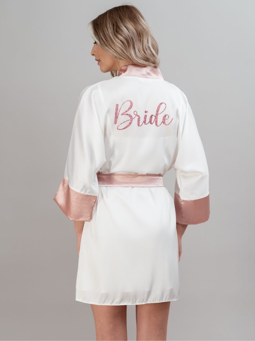 HALAT BRIDE ALB CU ROZ CHER