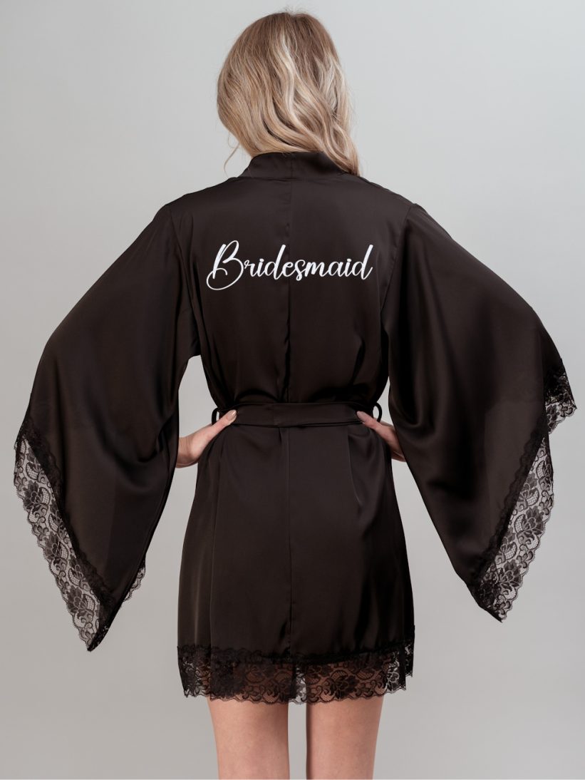 HALAT BRIDESMAID DANTELA ANNE NEGRU HALAT BRIDESMAID DANTELA ANNE NEGRU