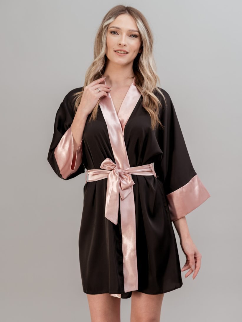 HALAT NEGRU ROZ CHER