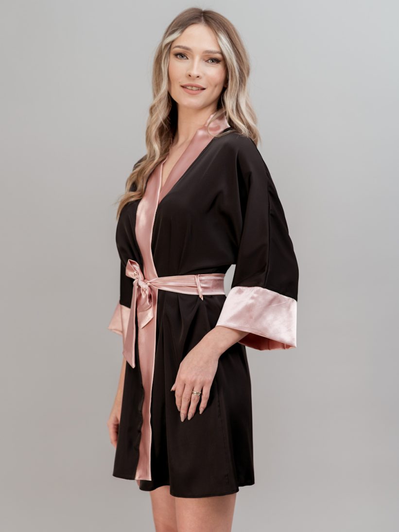 HALAT NEGRU ROZ CHER