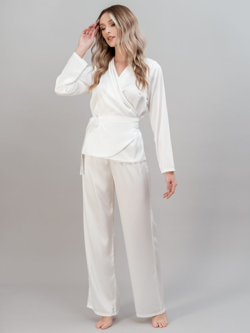 PIJAMA ALBA SATIN MIREASA ELLA PIJAMA ALBA SATIN MIREASA ELLA