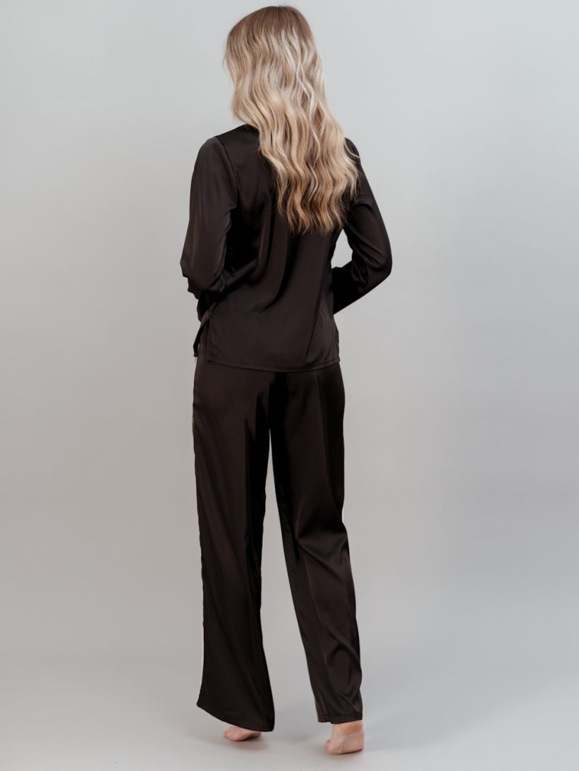 PIJAMA NEAGRA SATIN ZOE