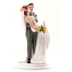 PAREJA DE BODA MUJER EN BRAZOS CM