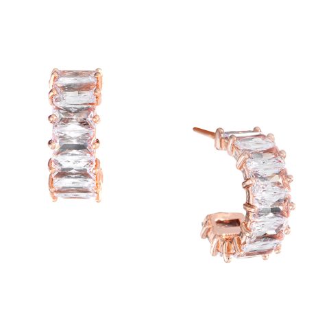 Cercei Mireasă Glam Sparkle Rose Gold ERRG