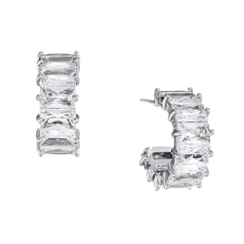 Cercei Mireasă Glam Sparkle Silver ERS