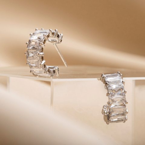 Cercei Mireasă Glam Sparkle Silver ERS Cercei Mireasă Glam Sparkle Silver ERS