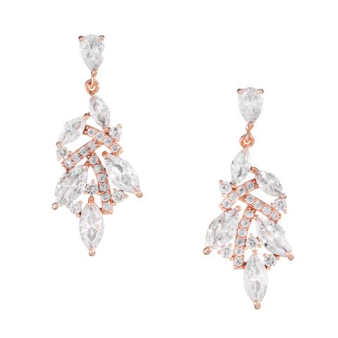 Cercei Mireasă Royal Drops Rose Gold ERRG