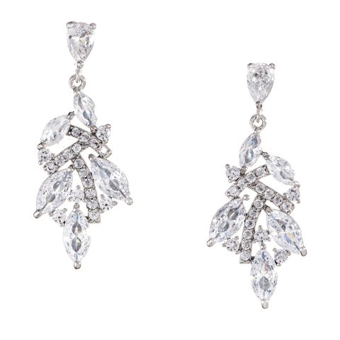 Cercei Mireasă Royal Drops Silver ERS