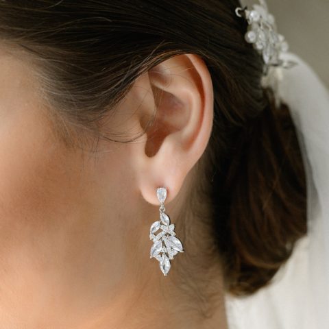 Cercei Mireasă Royal Drops Silver ERS