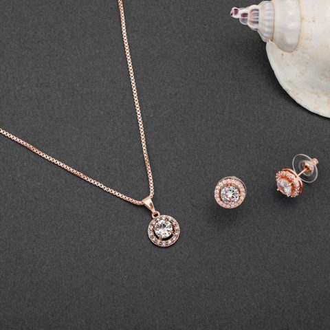 Set Bijuterii Mireasă Gocce di Magia Rose Gold JSRG