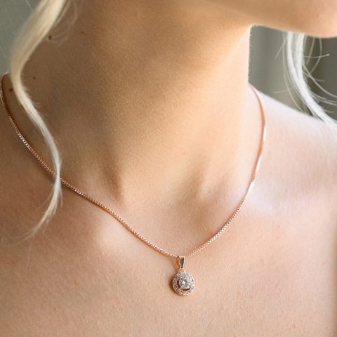 Set Bijuterii Mireasă Gocce di Magia Rose Gold JSRG